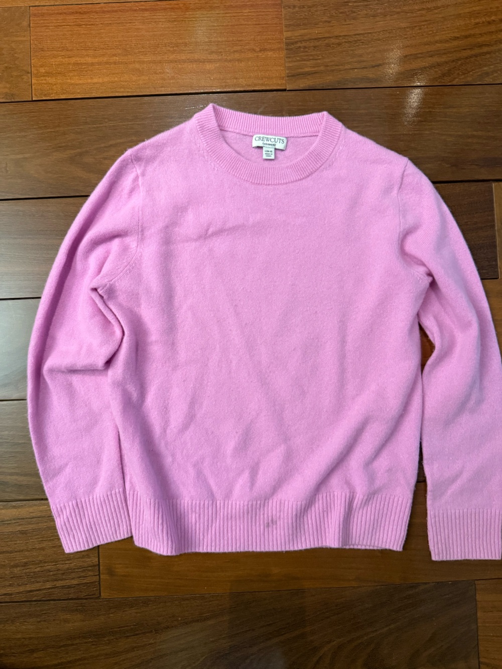 Crewcuts 100% Cashmere Pink Crewneck Sweater